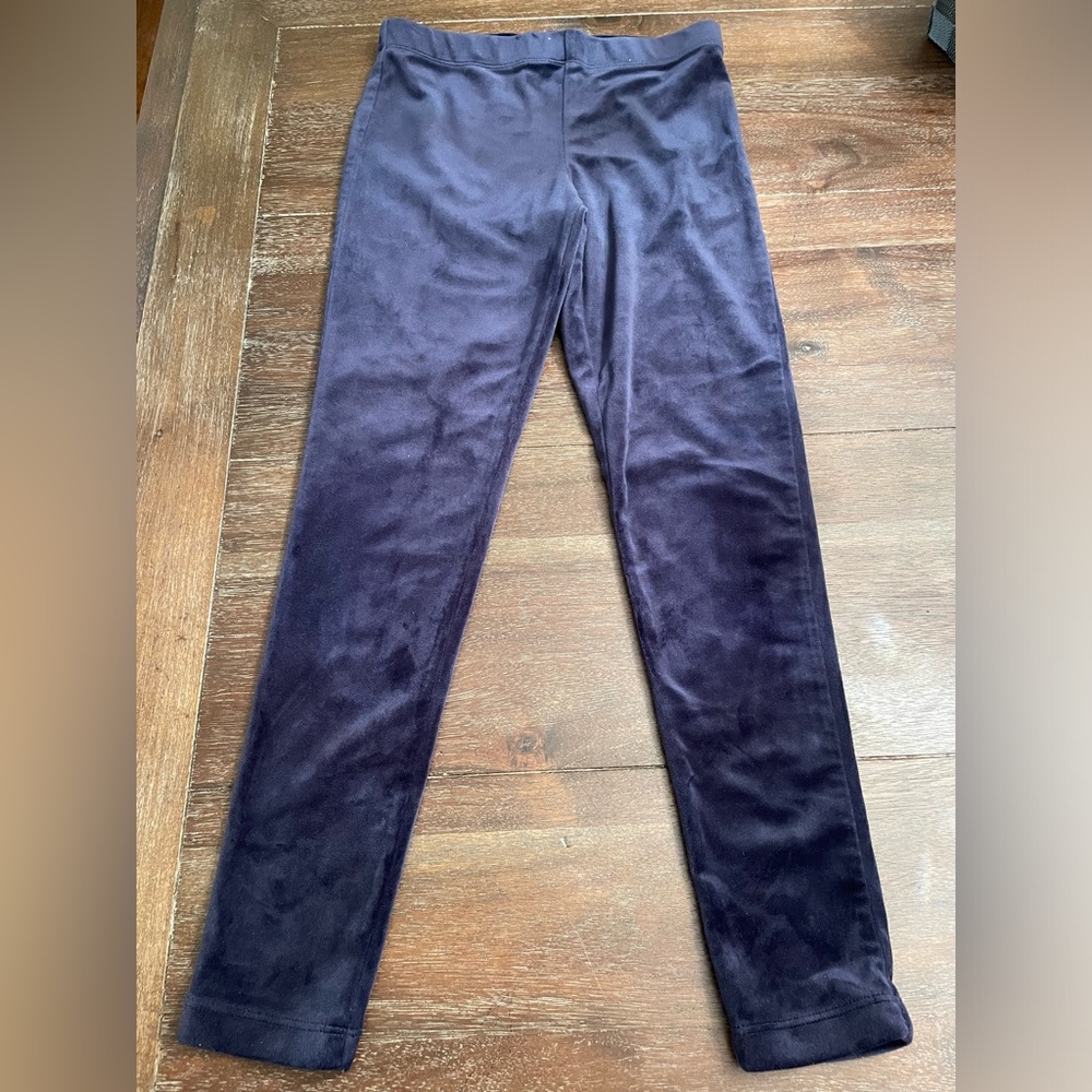 Lily Pulitzer Navy Blue Velour Leggings - Size large (8-10)